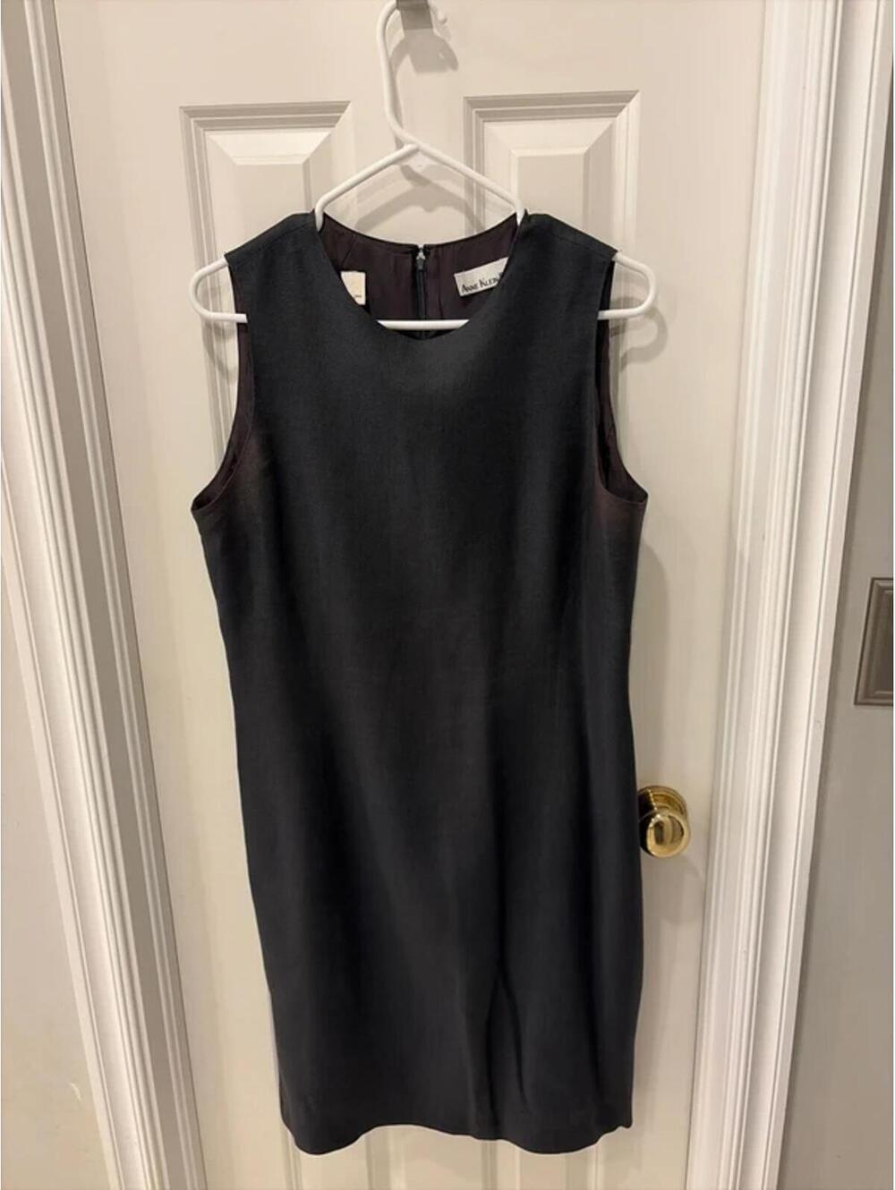 Vintage 90s 100% linen sheath dress by Anne Klein II, size 14